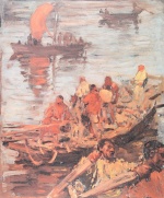 Robert Sterl - Peintures - Sur la Volga