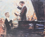 Robert Sterl - paintings - Klavierkonzert mit Alexander Skrjabin unter Leitung von Sergei Kussewitzky