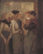 Théophile Alexandre Steinlen - Peintures - Femmes en pleine conversation
