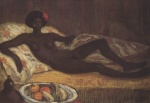 Théophile Alexandre Steinlen - Peintures - Massaida sur le canapé