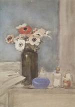 Theophile Alexandre Steinlen - Bilder Gem�lde - Stillleben mit Anemonen