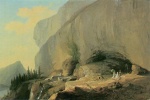 Carspar Wolf - Peintures - La grotte  Beatus avec des voyageurs