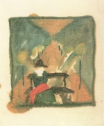 Walter Gramatté - paintings - Der Mann im Schlitten