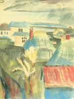Walter Gramatté - paintings - Hiddensoe (Nach dem Regen)