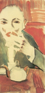 Walter Gramatté - paintings - Kauender Mann (Walter Pritzkow)