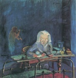 Walter Gramatté - paintings - La Quasi-Diogene (Die Mutter Sonia Gramattes)