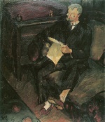 Walter Gramatté - Peintures - Homme lisant (père)