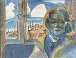 Walter Gramatté - Peintures - Jeune fille à la fenêtre (Sonia Gramatte)