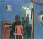 Walter Gramatté - paintings - Maedchen am Harmonium