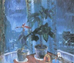 Walter Gramatté  - Peintures - Nature morte de Noël avec vue sur la rue