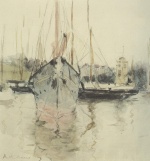 Berthe Morisot - paintings - Boote – Eingang zum Midina bei der Isle of Wight