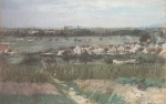 Berthe Morisot - paintings - Das Dorf bei Maurecourt