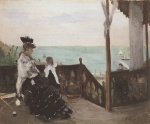 Berthe Morisot - Peintures - Dans une villa sur la plage