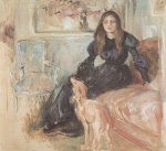 Berthe Morisot - paintings - Julie Manet und ihr Windhund Laertes