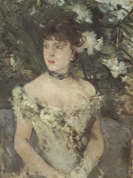 Berthe Morisot - Bilder Gemälde - Junge Frau im Ballkostüm