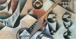 Juan Gris - Peintures - Banjo et verres