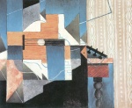 Juan Gris - paintings - Gitarre auf einem Tisch