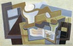Juan Gris  - paintings - Gitarre und Fruchtschale