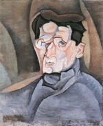 Juan Gris  - Peintures - Portrait de Maurice Raynal