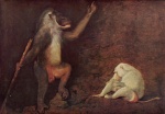George Stubbs - Bilder Gemälde - Pavian und Albino-Makake
