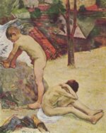 Paul Gauguin - paintings - Badende bretonische Knaben