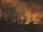 Adolf Friedrich Erdmann von Menzel - Peintures - Après la retraite aux flambeaux