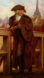 Adolf Friedrich Erdmann von Menzel - paintings - Chodowiecki auf der Jannowitzbrücke