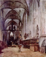 Adolf Friedrich Erdmann von Menzel - paintings - Chor der alten Klosterkirche in Berlin