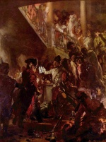 Adolf Friedrich Erdmann von Menzel - paintings - Friedrich der Grosse in Lissa