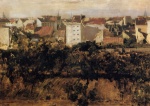 Adolf Friedrich Erdmann von Menzel - paintings - Friedrichstadt, Hinterhäuser in der Ritterstrasse