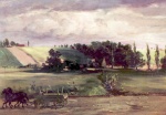 Adolf Friedrich Erdmann von Menzel - Peintures - Orage sur la Montagne Tempelhof