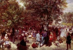 Adolf Friedrich Erdmann von Menzel - Peintures - Après-midi aux Tuileries