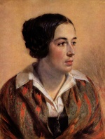 Adolf Friedrich Erdmann von Menzel  - paintings - Porträt der Karoline Arnold