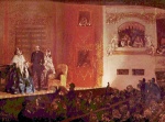 Adolf Friedrich Erdmann von Menzel  - paintings - Theatre du Gymnase
