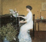 Childe Hassam - Peintures - Au Piano