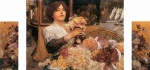 Childe Hassam - Peintures - La jeune fille aux roses