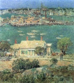 Childe Hassam - Peintures - Le port de Gloucester