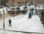 Childe Hassam  - Bilder Gemälde - Fifth Avenue im Winter