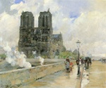Childe Hassam  - Peintures - Cathédrale de Notre-Dame en 1888