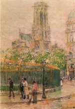 Childe Hassam  - Bilder Gemälde - St. Germain l Auxerrois