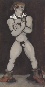Helmut Kolle - Peintures - Grand homme nu, les bras croisés
