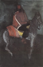 Helmut Kolle - paintings - Grüssender Spahi zu Pferde
