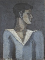 Helmut Kolle - paintings - Idol - Brustbildnis, Kopf im Profil