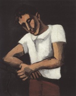 Helmut Kolle - paintings - Junger Mann im Hemd