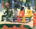 Paul Gauguin - paintings - Ta Mataete (We Shell not go to Market Today)