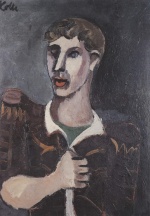 Helmut Kolle - Peintures - Jeune homme avec trompette