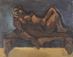 Helmut Kolle  - paintings - Liegender weiblicher Akt
