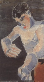 Helmut Kolle  - paintings - Selbstbildnis als Boxer
