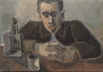 Helmut Kolle  - Peintures - Autoportrait en buveur