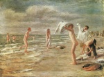 Max Liebermann - Peintures - Petits garçons au bain
